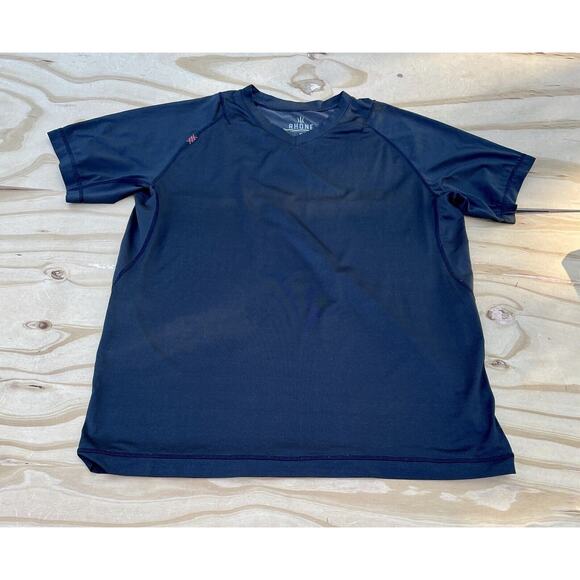 Rhone Moisture Wicking Short Sleeve Workout Shirt Men’s Black Sz. XL Quality - Picture 1 of 8